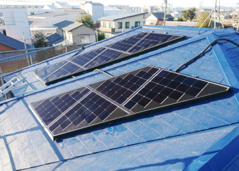 愛知県　ソーラー蓄電池　シャープ屋根塗装